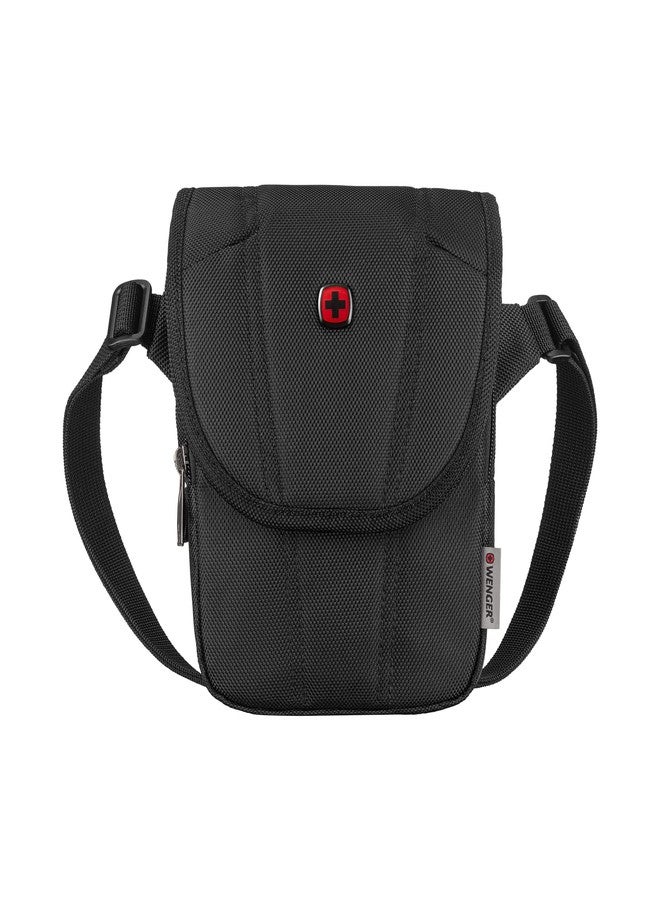 WENGER, BC High Flapover, Flapover Crossbody Bag, Black Swiss Designed-Blend of Style and Function, 612271 - Image 1